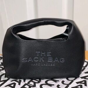 Black Textured Sack Bag